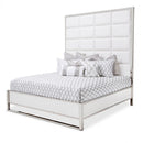 Aico State St Metal Cal King Panel Bed in Glossy White image