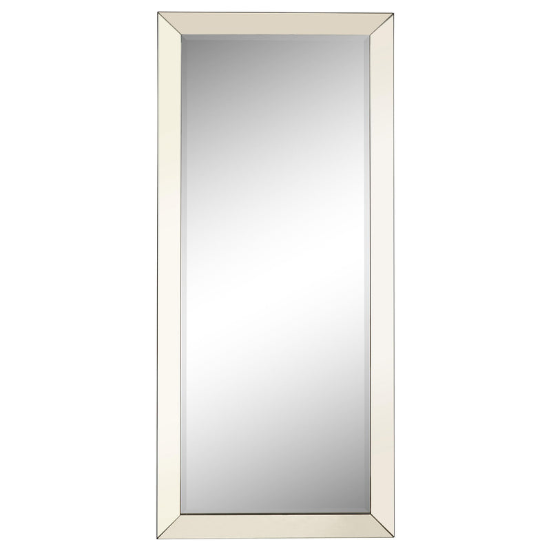 Barnett Rectangular Floor Mirror Silver - Furniture Now (CA)