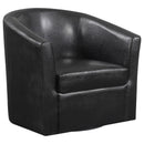 Turner Upholstery Sloped Arm Accent Swivel Chair Dark Brown - Furniture Now (CA)