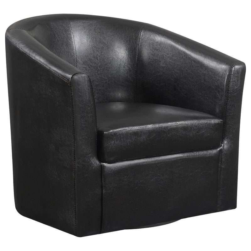 Turner Upholstery Sloped Arm Accent Swivel Chair Dark Brown - Furniture Now (CA)
