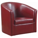 Turner Upholstery Sloped Arm Accent Swivel Chair Red - Furniture Now (CA)