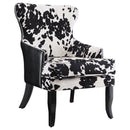 Trea Cowhide Print Accent Chair Black and White - Furniture Now (CA)