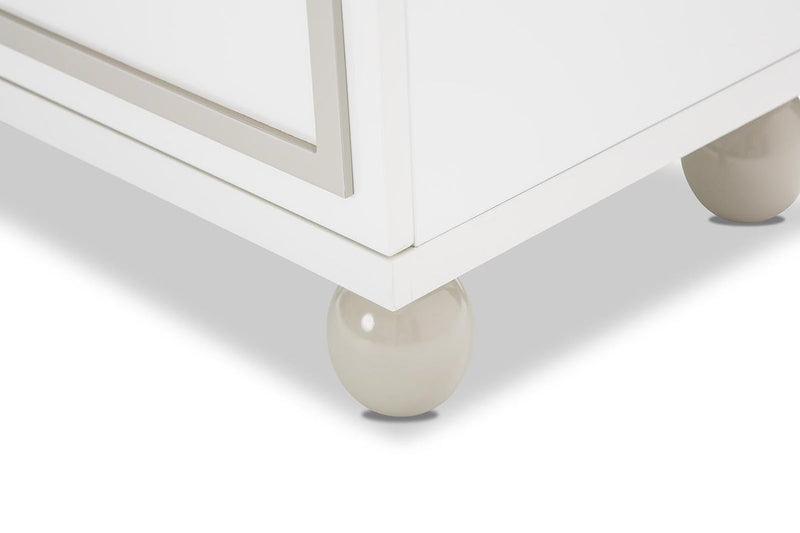 AICO Sky Tower 2 Drawer Nightstand in White Cloud - Furniture Now (CA)