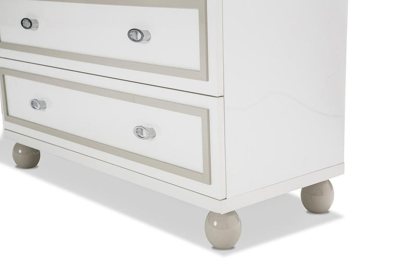 AICO Sky Tower 7 Drawer Chest in White Cloud - Furniture Now (CA)