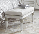 AICO Sky Tower Bedside Bench in White Cloud - Furniture Now (CA)