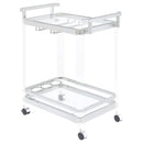Jefferson 2-tier Glass Serving Cart Clear - Furniture Now (CA)