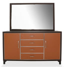 Aico 21 Cosmopolitan Mirror in Orange/Umber - Furniture Now (CA)