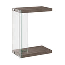 Colby Accent Table Weathered Grey and Clear - Furniture Now (CA)