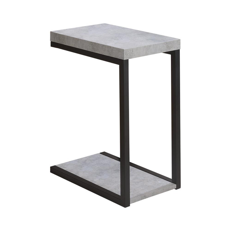 Beck Accent Table Cement and Black - Furniture Now (CA)