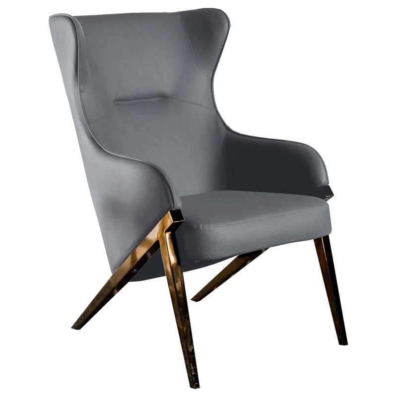 Walker Upholstered Accent Chair Slate and Bronze - Furniture Now (CA)