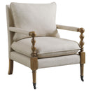 Dempsy Upholstered Accent Chair with Casters Beige - Furniture Now (CA)