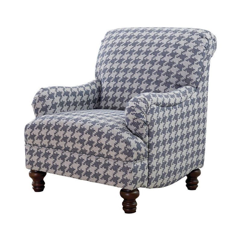 Glenn Recessed Arms Accent Chair Blue - Furniture Now (CA)
