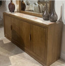 AICO Furniture Portrait Sideboard with LED Lights in Sienna Brown image