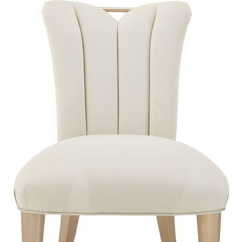 AICO La Rachelle Side Chair in Medium Champagne (Set of 2) - Furniture Now (CA)