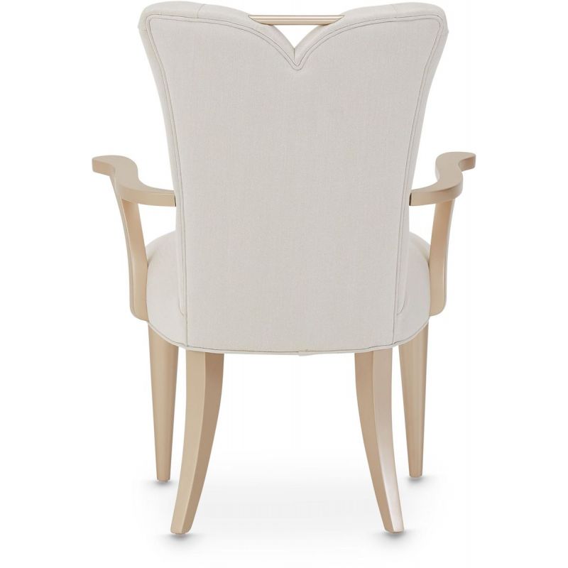 AICO La Rachelle Arm Chair in Medium Champagne (Set of 2) - Furniture Now (CA)