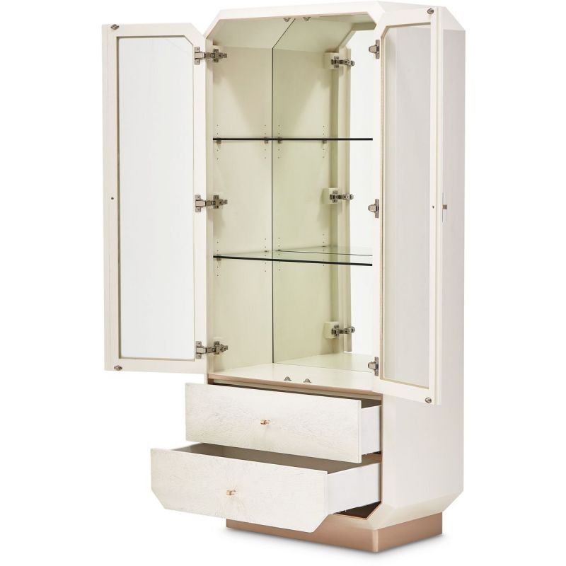 AICO La Rachelle Display Cabinet in Medium Champagne - Furniture Now (CA)