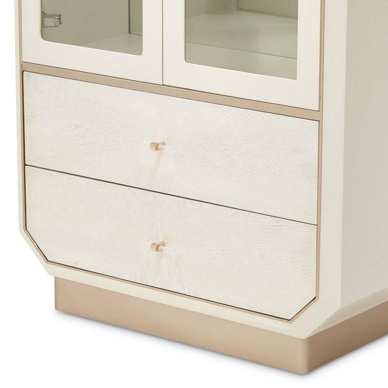 AICO La Rachelle Display Cabinet in Medium Champagne - Furniture Now (CA)