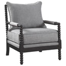 Blanchett Cushion Back Accent Chair Grey and Black - Furniture Now (CA)