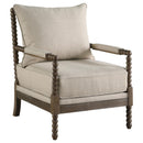 Blanchett Cushion Back Accent Chair Beige and Natural - Furniture Now (CA)