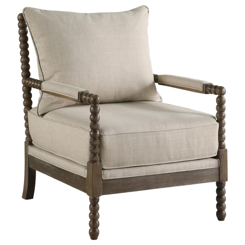 Blanchett Cushion Back Accent Chair Beige and Natural - Furniture Now (CA)