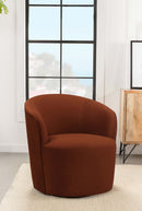 Joyce Sloped Arms Swivel Chair Burnt Orange - Furniture Now (CA)
