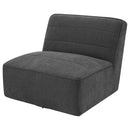 Cobie Upholstered Swivel Armless Chair