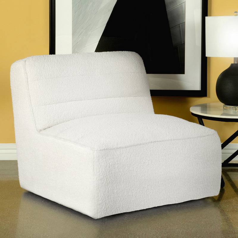 Cobie Upholstered Swivel Armless Chair - Furniture Now (CA)