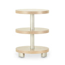 AICO Laguna Ridge Round Chairside Table in Washed Oak image
