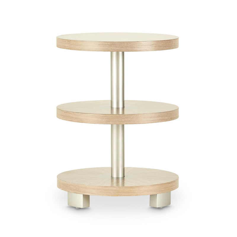 AICO Laguna Ridge Round Chairside Table in Washed Oak image