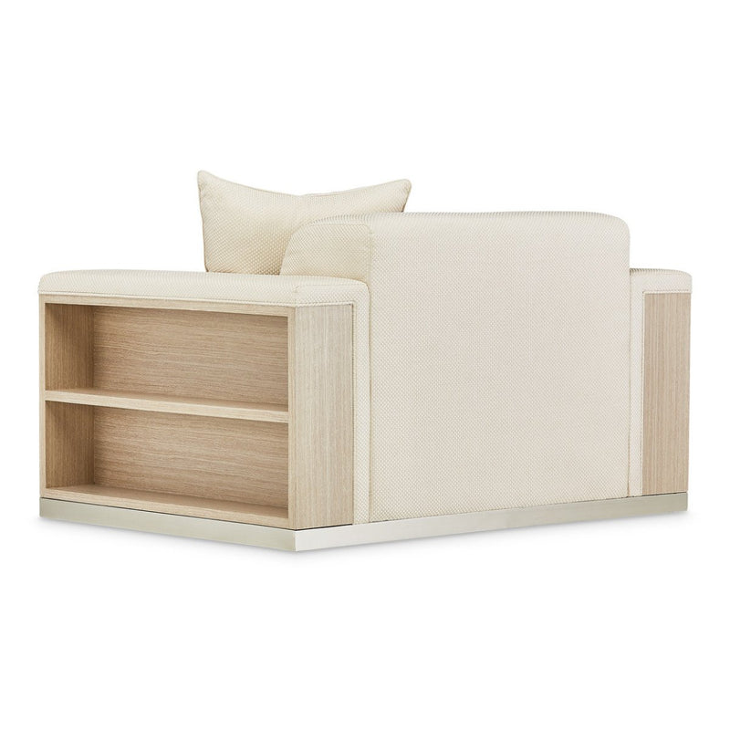 AICO Laguna Ridge Chair and Half in Washed Oak - Furniture Now (CA)