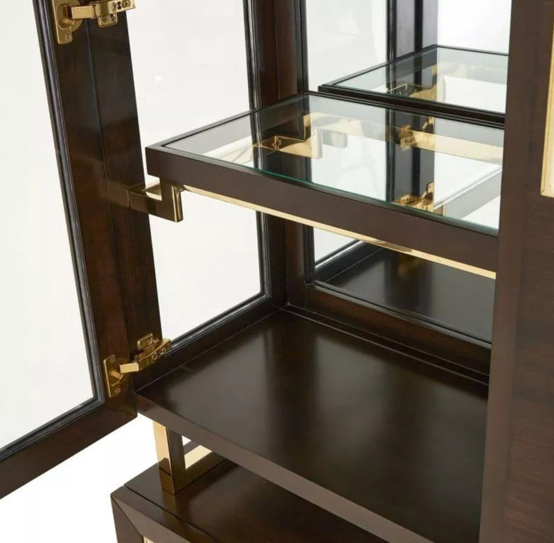 AICO Belmont Place Buffet with China Top in Espresso - Furniture Now (CA)