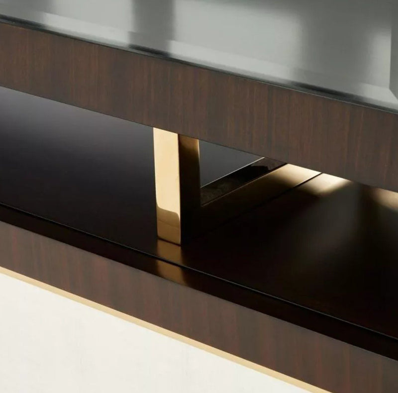 AICO Belmont Place Buffet with China Top in Espresso - Furniture Now (CA)