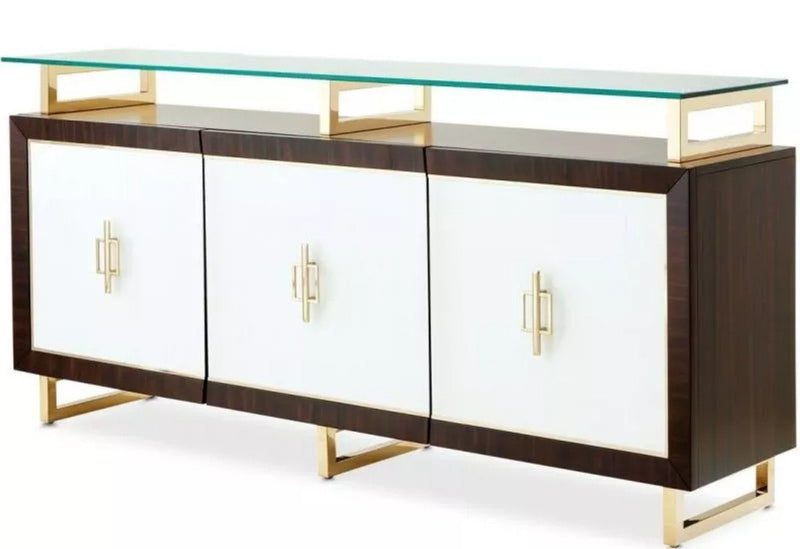 AICO Belmont Place Buffet with China Top in Espresso - Furniture Now (CA)