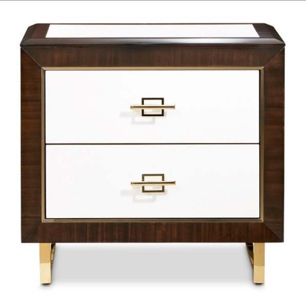 AICO Belmont Place Nightstand in Espresso - Furniture Now (CA)