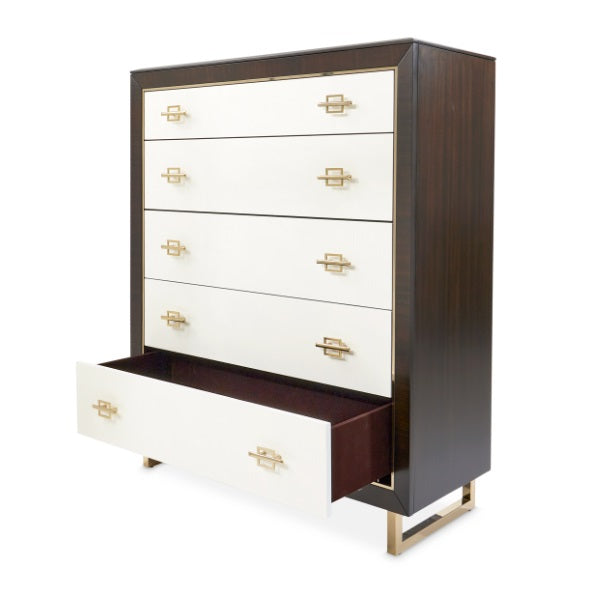 AICO Furniture Penthouse 5 Drawer Chest in Espresso - Furniture Now (CA)