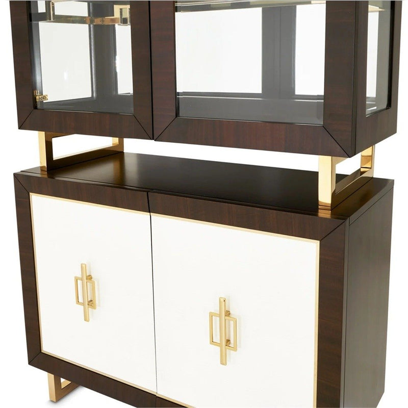 AICO Belmont Place Display Cabinet in Espresso - Furniture Now (CA)