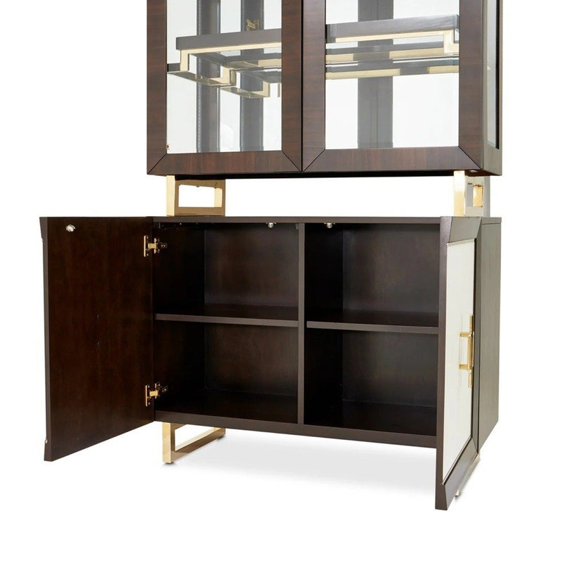 AICO Belmont Place Display Cabinet in Espresso - Furniture Now (CA)