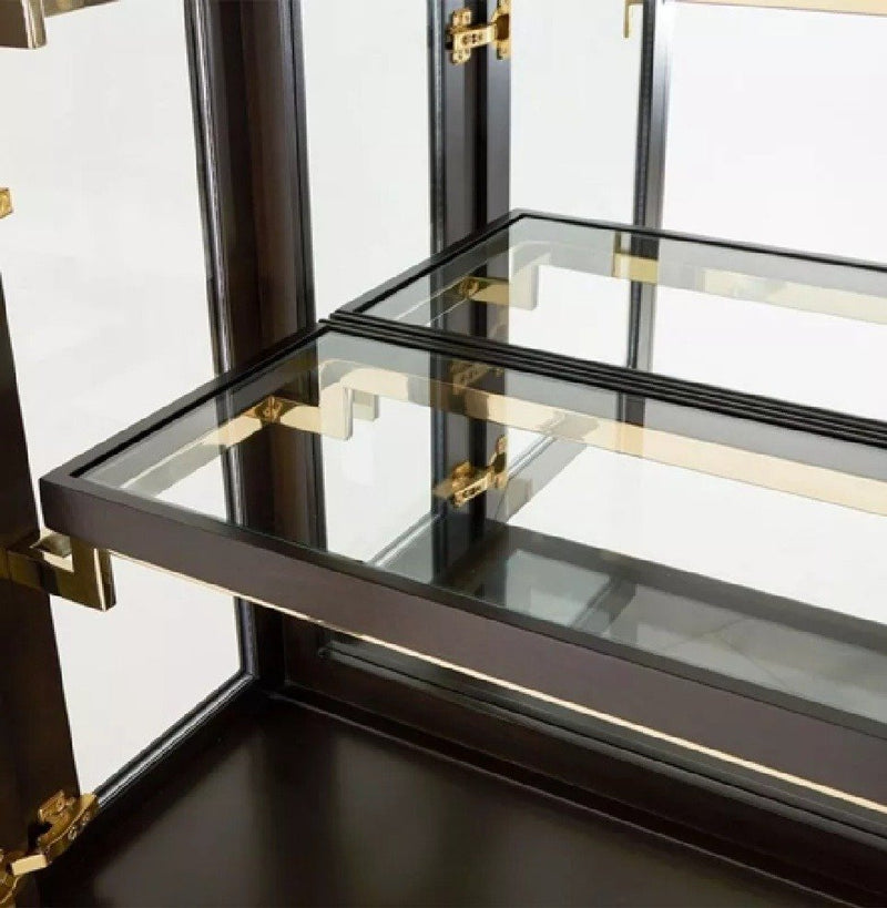 AICO Belmont Place Display Cabinet in Espresso - Furniture Now (CA)