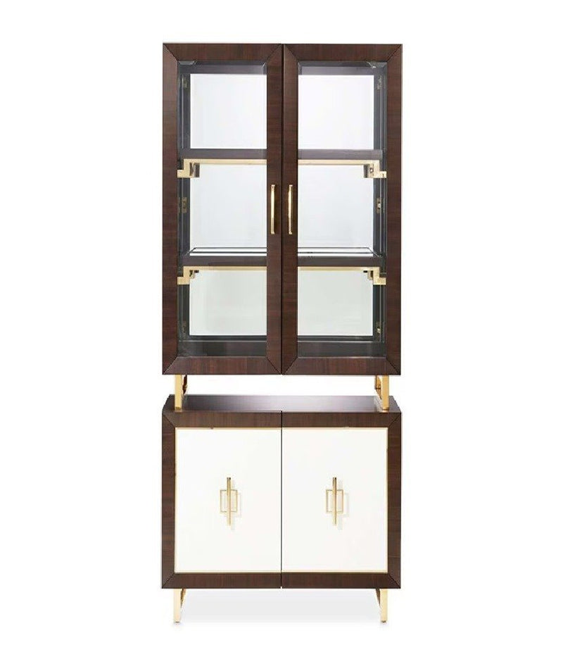 AICO Belmont Place Display Cabinet in Espresso - Furniture Now (CA)