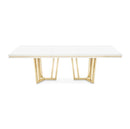 AICO Furniture Palm Gate Rectangular Dining Table in Cloud White - Furniture Now (CA)