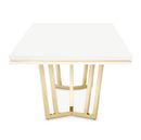 AICO Furniture Palm Gate Rectangular Dining Table in Cloud White - Furniture Now (CA)