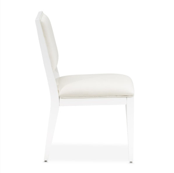 AICO Furniture Palm Gate Side Chair (Set of 2) in Cloud White - Furniture Now (CA)