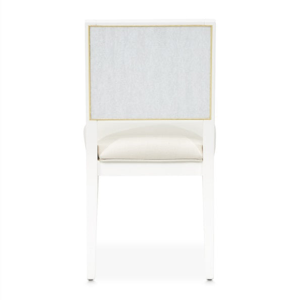 AICO Furniture Palm Gate Side Chair (Set of 2) in Cloud White - Furniture Now (CA)