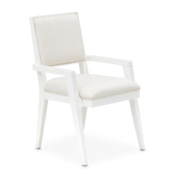 AICO Furniture Palm Gate Arm Chair (Set of 2) in Cloud White - Furniture Now (CA)