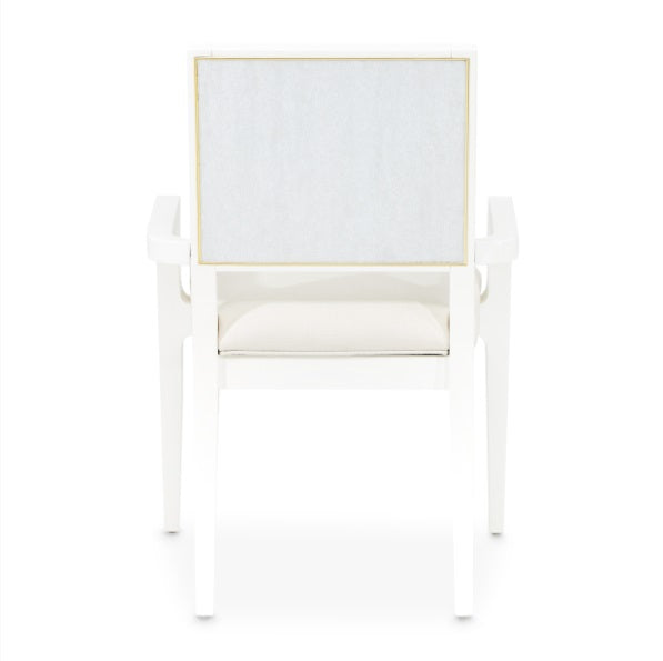 AICO Furniture Palm Gate Arm Chair (Set of 2) in Cloud White - Furniture Now (CA)