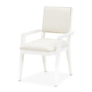 AICO Furniture Palm Gate Arm Chair (Set of 2) in Cloud White image