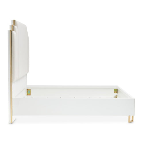 AICO Furniture Palm Gate King Platform Bed in Cloud White - Furniture Now (CA)