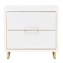 AICO Furniture Palm Gate Nightstand in Cloud White - Furniture Now (CA)