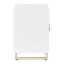 AICO Furniture Palm Gate Nightstand in Cloud White - Furniture Now (CA)