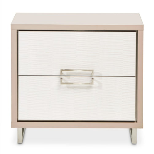 AICO Furniture Palm Gate Nightstand in Clay - Furniture Now (CA)